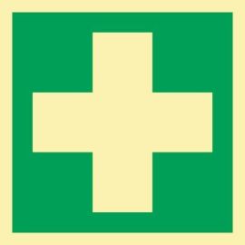 Rettungszeichen ASR A1.3/DIN EN ISO 7010/DIN 67510 L148xB148mm Erste Hilfe Ku.