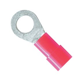 Ring terminal cross-sect. 0.5 - 1.0 mm² flange hole M5 red 100/bag