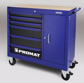 Rollwerkbank 6Schubl. f. 25kg 1Tür 400kg belastbar BxHxT:1042x459x859mm Promat