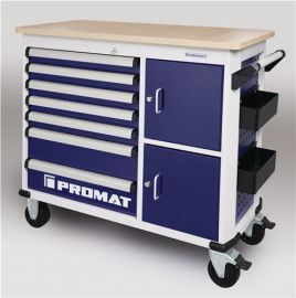 Rollwerkbank 7Schubl. f.30kg 2Türen 500kg belastb. BxHxT:1042x459x817mm Promat