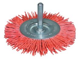 Nylon round brush dm 100 mm 6 mm Nylon granulation 80 max. speed 4500 min-¹