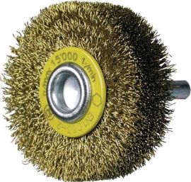 Round brush dm 30 mm 6 mm wire thickness 0.2 mm brass wire max. speed 20000 min-