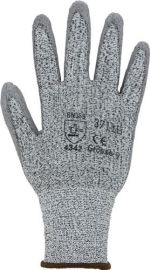 Cut-resistant gloves size 10 grey/grey HDPE with polyurethane EN 388 category II