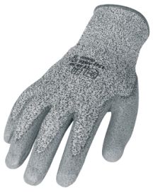 Cut-resistant gloves size 8 grey HDPE w.polyurethane EN 388 category II 10 pairs