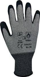 Cut-resistant gloves size 8 grey HDPE / nylon / elastane / gl. fib. w. PU EN 388