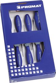 Screwdriver set 7 pc. TX 8-TX30 round blade 3-C handle w. size guide system