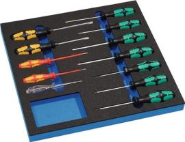Schraubendrehersatz B.370xT.385xH.30mm2/3 Modul 12-tlg.Schl.+PH+TX, Spannungspr.