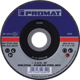 Roughening disc D115xS6mm offset INOX stainless steel bore 22.23 mm