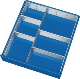 Schubladenunterteilungsmaterial Front-H.60-90mm 1 Trenn- u.4 Steckw.