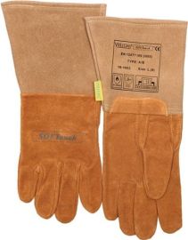 Schweißerhandschuhe Gr.XL(9,5)orange Leder/Softouch/Wildleder EN388,EN12477 10PA