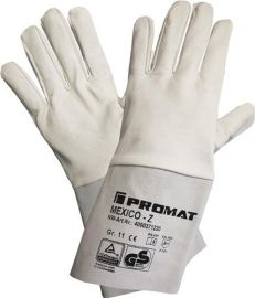 Welder#s gloves Mexico Z size 9 grey goatskin nappa/split leather EN 388 categor
