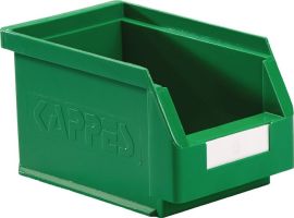 Semi-open container L230xB140xH130mm PE green