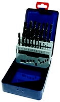 Twist drill set DIN338 type N nom dm 1-10x0.5 mm HSS 19 pc. plastic cassette PRO