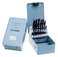 Twist drill set DIN338 type N nom dm 1-10x0.5 mm HSS 19-piece metal box