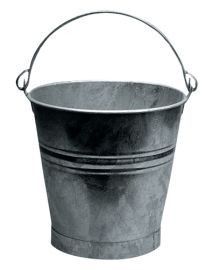 bucket 12.5 l sheet steel, galvanised silver dm 300 mm height 300 mm