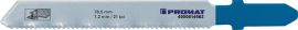 Jigsaw blade L.55mm HSS pitch 1.2m wave set milled f. sheet/steel/al. 5/PU