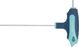 Stiftschlüssel m.Quergr.SW 3mm Klingen-L.100mm m.Seitenabtrieb.u.Kugelkopf