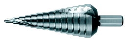 Step drill drill range 4-12 mm HSS spiral-grooved no. of cutters 2 no. of steps