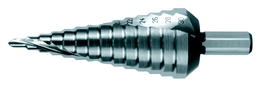 Step drill drill range 4-20 mm HSS spiral-grooved no. of cutters 2 no. of steps