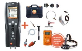 THL-Aktionsset: Testo 324 Gas- und Wasserset inkl. gratis CO-Warner & LED-Stirnl