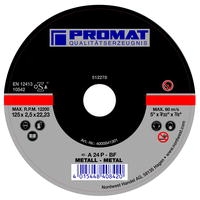 Cutting disc D115x2.5mm offset steel bore 22.23 mm PROMAT