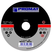 Trennscheibe D115x2,5mm gekr.STA Bohr.22,23mm PROMAT