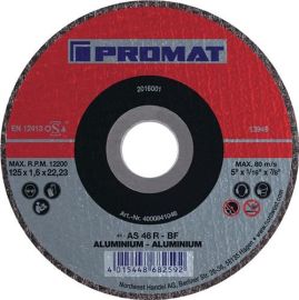 Cutting disc D125x1mm straight aluminium bore 22.23 mm