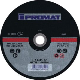 Cutting disc D230x1.9mm straight steel bore 22.23 mm