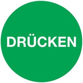Türaufkleber D.50 mmLxB Drücken Folie selbstkl.