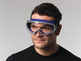 Vollsichtschutzbrille DAYLIGHT TOP EN 166 Rahmen blau,Scheibe klar PC PROMAT