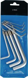 Set of Allen keys 8pc. HEX AF 2-10mm ISO2936 bent spanner ends, bevelled