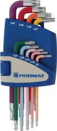 Winkelschraubendrehersatz 9tlg.T9-T45 farbcodiert Ku.-Halter