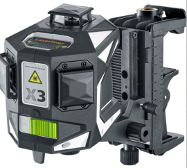 X3-Laser Pro with three green 360° laser circles