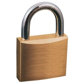 Cylinder padlock 500 40 lock body width 40 mm brass, keyed to differ