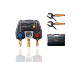 testo 550i Smart Kit - App-controlled digital manifold with wireless clamp tempe