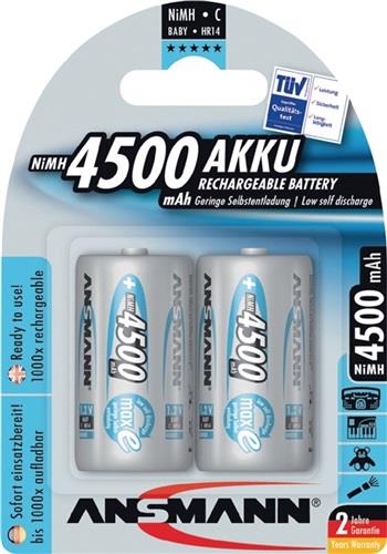 Akkuzelle maxE 1,2 V 4500 mAh R14-C-Baby HR14 2 2St./Blister ANSMANN  mAh R14-C-Baby HR14 2
