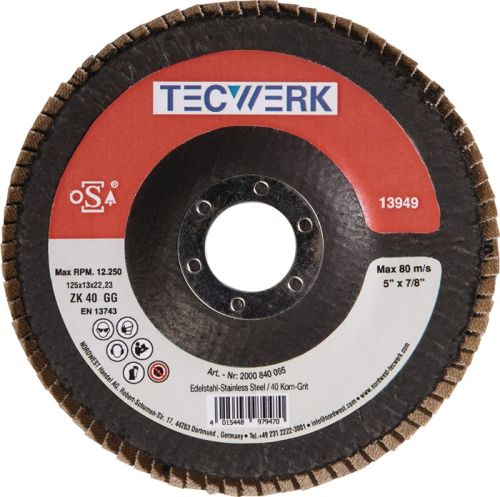 Fächerscheibe D.125mm K.60 gekr.Alu.SCg Fächerscheibe D.125mm K.60 gekr.Alu.SCg