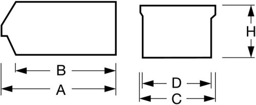 Sichtlagerkasten L350/300xB210xH200mm PE grün Sichtlagerkasten L350/300xB210xH200mm PE grün