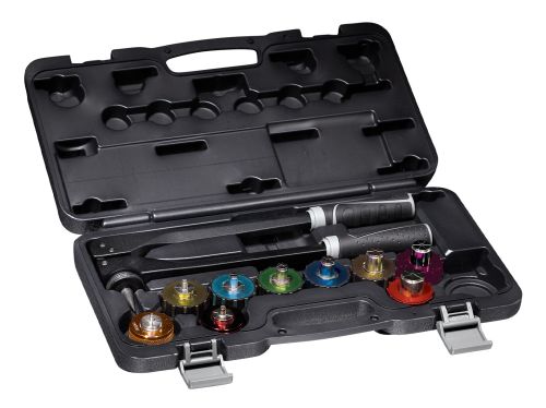 THL Rohrexpander-Set metrisch, 8-teilig, farbcodierte Köpfe 6–35 mm THL Rohrexpander-Set metrisch, 8-teilig, farbcodierte Köpfe 6–35 mm